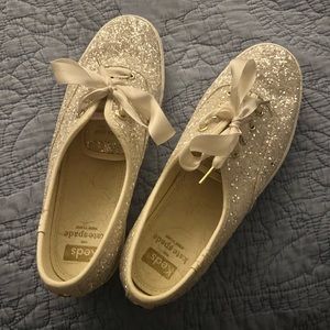 Women’s Kate spade silver platform keds